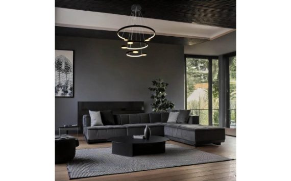 Optonica modern LED függőlámpa 40W LED függőlámpa meleg fehér fekete 19065