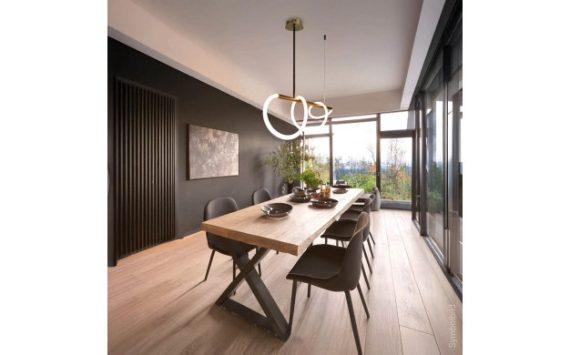 Optonica LED függőlámpa 36W  fekete meleg fehér 19071