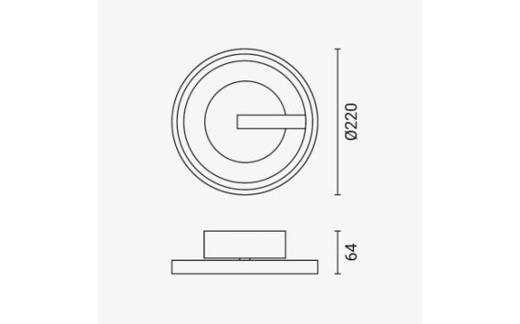 Optonica LED mennyezeti lámpa 7W fekete – 19073 Optonica LED mennyezeti lámpa 7W fekete – 19073