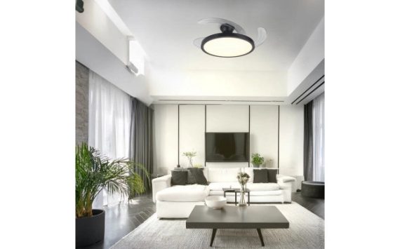 Optonica LED ventilátoros mennyezeti lámpa 36W 3CCT távirányítóval fekete – 19105