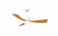   Optonica ventilátoros mennyezeti LED lámpa 18W 3CCT távirányítóval fehér-fa