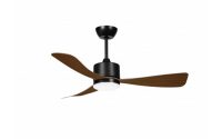   Optonica ventilátoros mennyezeti LED lámpa 18W 3CCT távirányítóval fekete-fa