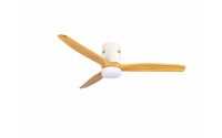   Optonica ventilátoros mennyezeti LED lámpa 18W 3CCT távirányítóval fehér-fa