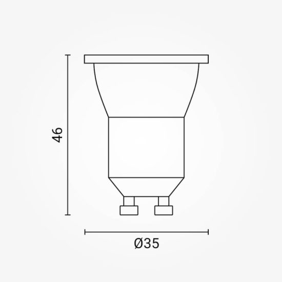 Optonica GU11 LED spot 2W 120lm 2700K meleg fehér 110° 1983 Optonica GU11 LED spot 2W 120lm 2700K meleg fehér 110° 1983