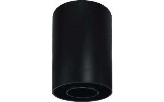Optonica felületre szerelhető GU10-es henger alakú fekete műanyag lámpatest max: 10W Ø8cm 12,5cm billenthető 45º 2006