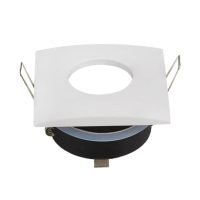   Optonica Spotlámpatest / négyzet alakú /  max. 35W / GU10-MR16 / beépítő keret / fehér / 2011