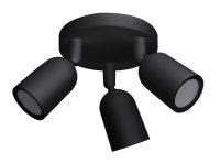   OPTONICA Felületre szerelhető lámpatest,fekete, 3xGU10-es foglalat, Max 10w 2026