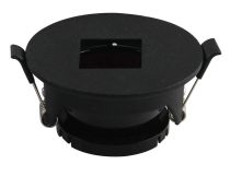   Optonica Beépíthető spot lámpatest, négyzetes fekete előlap, GU10-es foglalat, MAX 35W, 2032
