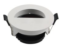  Optonica Beépíthető spot lámpatest, félkör fehér fedlap, GU10-es foglalat, MAX 35W, 2033
