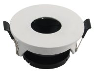   Optonica Beépíthető spot lámpatest, kör fehér fedlap, fekete belső, GU10-es foglalat, MAX 35W, 2035