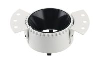   Optonica Beépíthető spot lámpatest, kör, fehér házas-fekete belső GU10-es foglalat, MAX 35W, 2046