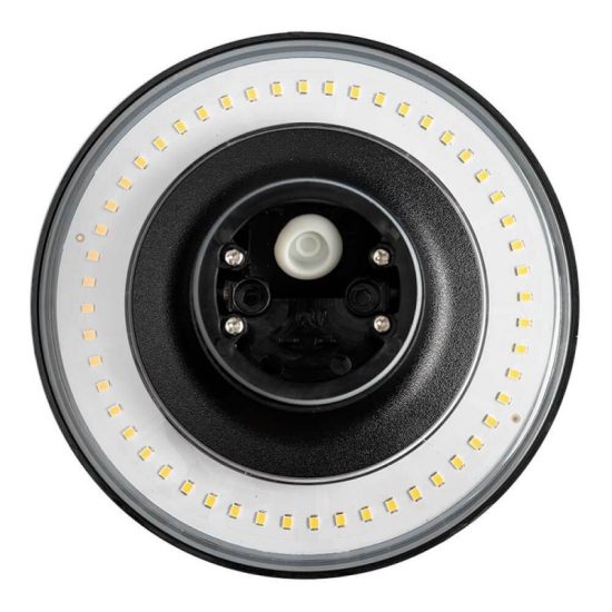 OPTONICA LED 12 W LED fali lámpa kerek fekete IP65 meleg fehér 2090