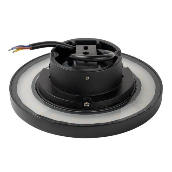 OPTONICA LED 12W fali lámpa kerek fekete alumínium IP65 meleg fehér/ 2092 OPTONICA LED 12W fali lámpa kerek fekete alumínium IP65 meleg fehér/ 2092