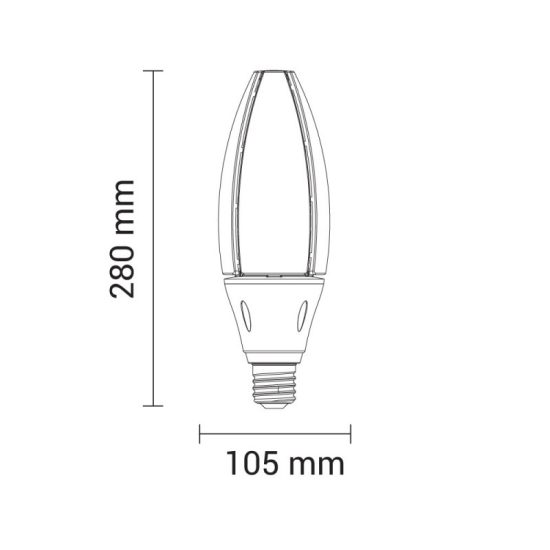 Optonica E40 ipari LED izzó csarnokvilágítás 50W 5000lm 5700K hideg fehér 270° 221