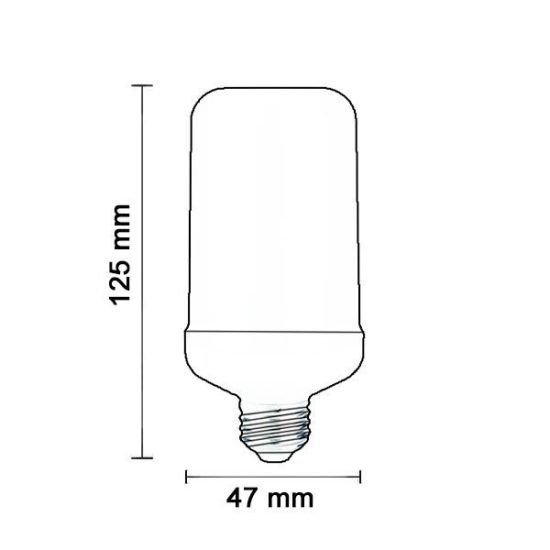 Optonica LED láng imitálású izzó E27 5W 150lm 1300K meleg fehér 222