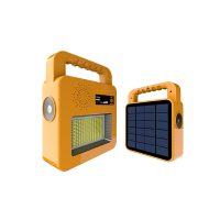   Optonica napelemes hordozható Bluetooth hangszóró + lámpa sárga 223