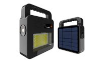   Optonica napelemes fekete LED reflektor és bluetooth hangszóró powerbank funkcióval 3,5W 3,7V 6Ah 228