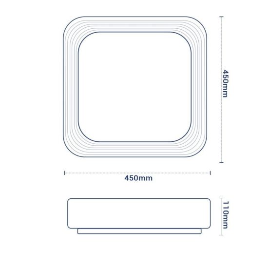 Optonica design mennyezeti LED Lámpa 38W 1900lm 3000K meleg fehér 2297