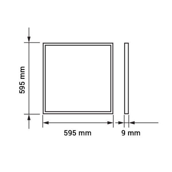 Optonica LED Panel 60cm 36W 3200lm 4500K nappali fehér 2363