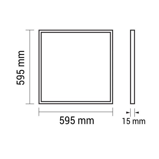 Optonica prémium LED panel 40W 4800lm 6000K hideg fehér 60x60cm UGR<19 2726