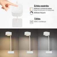   Optonica LED asztallámpa többfunkciós vezeték nélküli 3W CCT fehér  SKU: 273