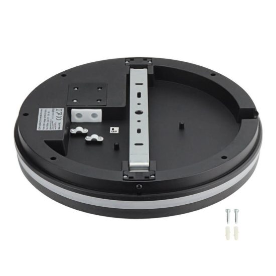 Optonica LED kültéri mennyezeti lámpa fekete 20W CCT IP65 - mozgásérzékelővel 2827