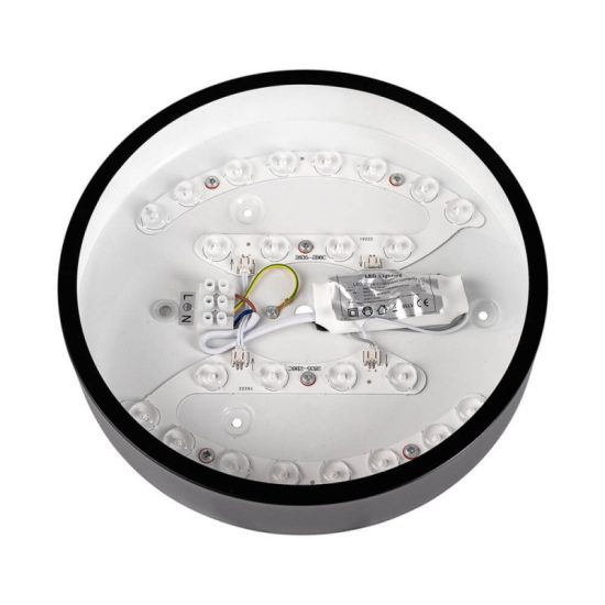 Optonica Modern Fekete Mennyezeti LED Lámpa ø25cm 18W 1350lm 4500K nappali fehér 2901