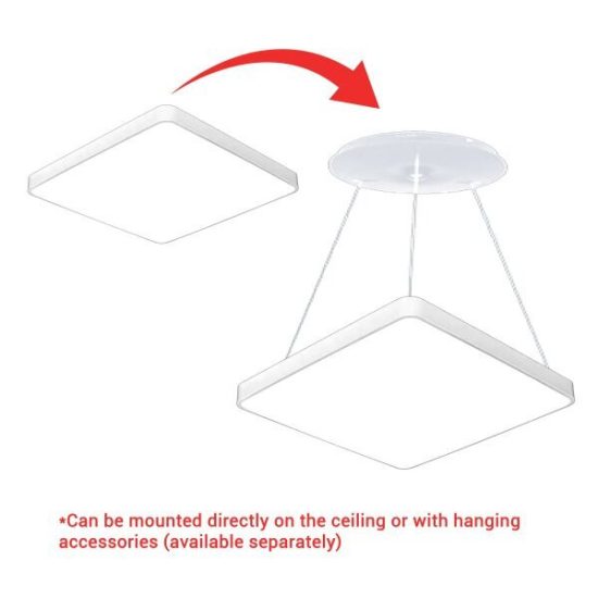 Optonica modern fehér mennyezeti négyzet LED lámpa 64W 4800lm 3000K meleg fehér IP20 120º 60x60cm 2928 Optonica modern fehér mennyezeti négyzet LED lámpa 64W 4800lm 3000K meleg fehér IP20 120º 60x60cm 2928