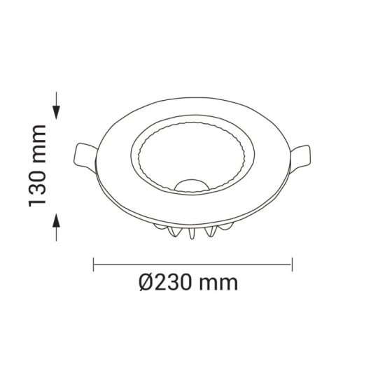 Optonica süllyesztett COB LED mélysugárzó lámpatest 60W 5400lm 6000K hideg fehér 60° 3262