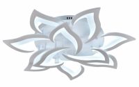   Lucero Fernando 120 W-os, 67 cm átmérőjű fehér LED távirányítós és mobil applikációval vezérelhető mennyezeti lámpa