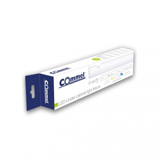 COMMEL LED Bútorvilágító kapcsolós, 4W, 282mm, 360lm, 6500K, sorolható; 406-205