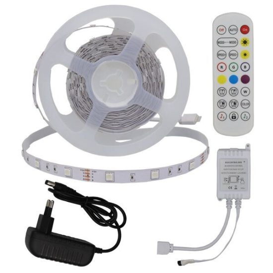 Optonica LED szalag  60Led/m  8W/m  12V 5050  RGB  5m SZETT 4322