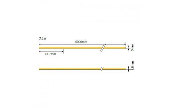Optonica 3mm COB Slim LED szalag 24V 7W/m természetes fehér – 4963
