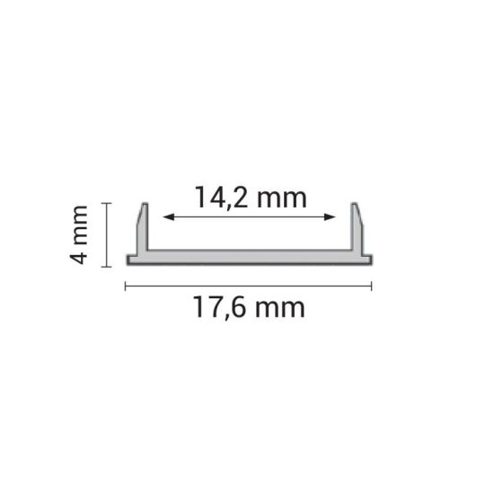 OPTONICA hajlítható/rugalmas led profil opál fedővel 1m  5002