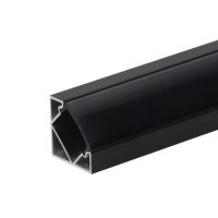   OPTONICA LED profil 45°-os szögben fekete 2m SZETT fekete borítással 5101