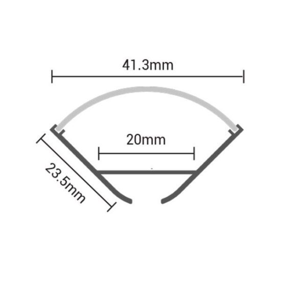 Optonica LED profilszög, eloxált kábelcsatornával 2m SET 5110