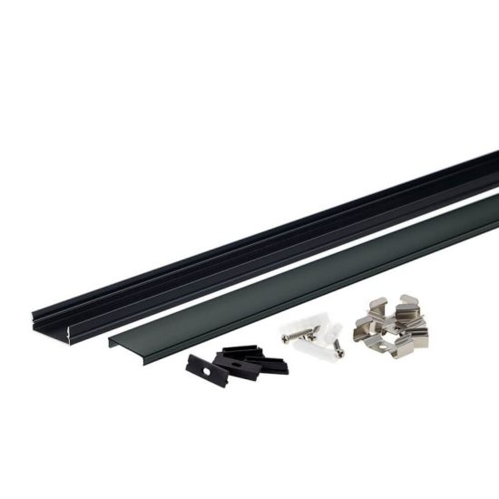 OPTONICA LED profil 30x10mm fekete szerkezet 2m SZETT fekete borítással 5114