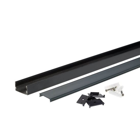 OPTONICA LED profil 40x20mm fekete szerkezet 2m SZETT fekete borítással 5120