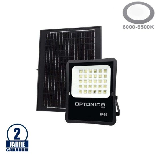 Optonica napelemes LED reflektor távirányítóval 6V/25W 2200lm 6000K 5433