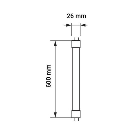 Optonica T8 LED fénycső 9W 900lm 6000K hideg fehér 60cm 270° 5511