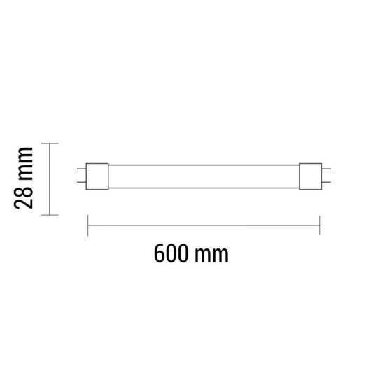 Optonica pro line T8 LED fénycső üveg búra 9W 1000lm 6000K hideg fehér 60cm 270° 5614