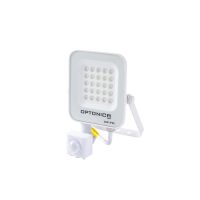    OPTONICA LED SMD reflektor 20 W ,fehér ház mozgásérzékelővel , hideg fehér 5763
