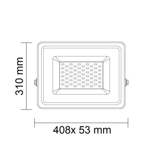 Optonica prémium LED reflektor 200W 24000lm 6000K hideg fehér fekete 5794