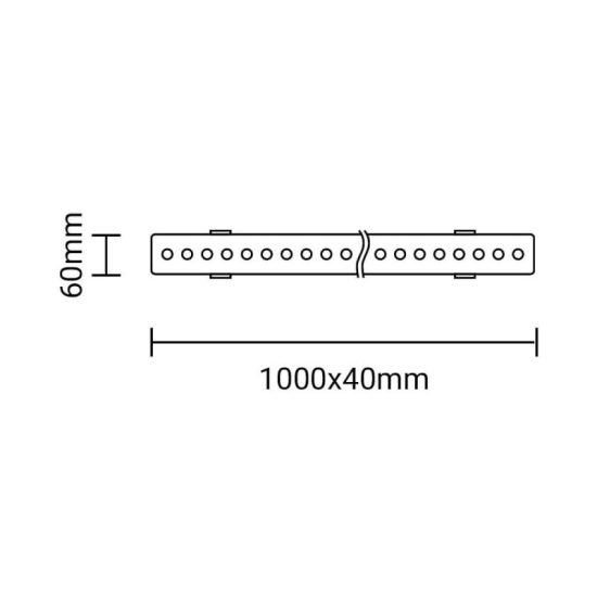 Optonica falmosó fényvető LED lámpa 1m 18W 1440lm 6000K hideg fehér 30º 7135