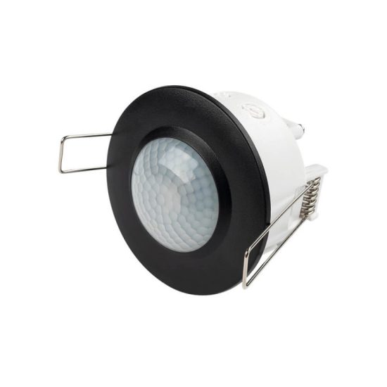 Optonica LED-es mozgásérzékelő süllyesztett fekete 300W-ig Ø6m 360° IP20/ 7320