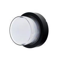   OPTONICA LED 15 W fali lámpa kerek fekete IP65 semleges fehér/ 7533