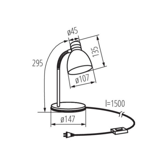 KANLUX ZARA HR-40-OR asztali lámpaE14