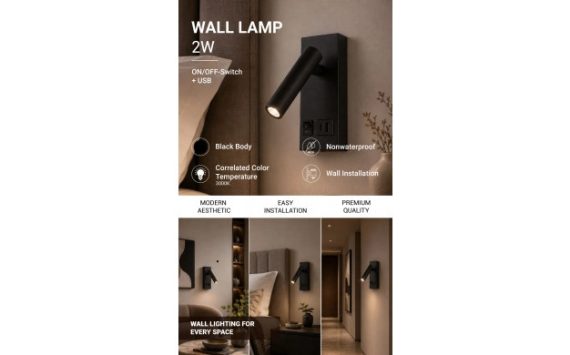 Optonica LED szekrényvilágítás 2W 3000K USB fekete – 7589
