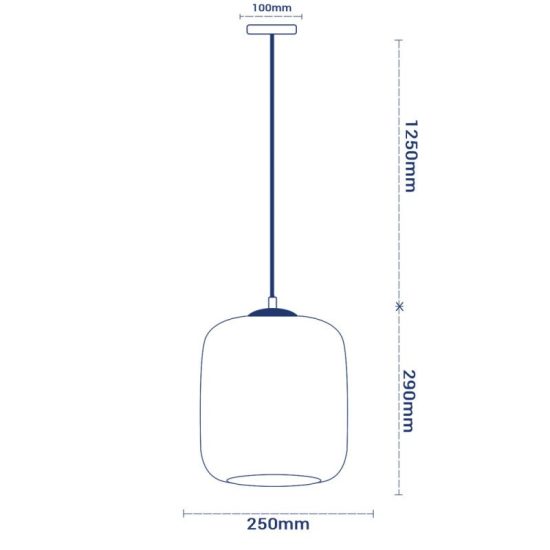 Optonica 3D négyzet mintás függesztett üveg lámpa E27 max.40W 9015