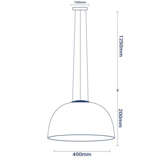 OPTONICA Függesztett lámpa Üveg bura  Sirály mintás  E27  max.40W   réz  9017